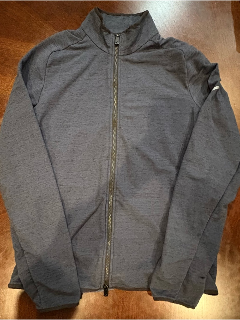 Hill City Men’s L Full Zip Performance Jacket Navy Blue Stretch Athletic